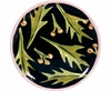 Father Christmas/Black - Unrimmed Salad Plate Father Christmas/Black - Unrimmed Salad Plate