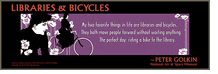 "Libraries & Bicycles" bookmark