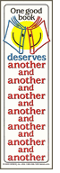 "One Good Book" bookmark