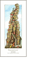 "Books to the Ceiling" large poster