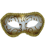 Gold Glittery Venetian Masquerade Mask