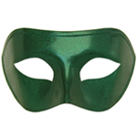 Green Venetian Masquerade Mask with Green Glitter