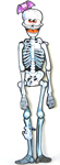 Skeleton with Bat Decoration