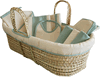 Organics Waffle Terry Moses Basket Gift Set - Sage Green Organics Waffle Terry Moses Basket Gift Set - Sage Green