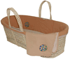 Organics Embroidered Moses Basket - Peace Organics Embroidered Moses Basket - Peace