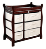 Badger Basket Sleigh Changing Table Six Baskets - Assorted Colors Badger Basket Sleigh Changing Table Six Baskets - Assorted Colors