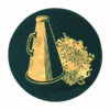 Cheerleading 2in Black/Gold Hologram Mylar Insert Cheerleading 2in Black/Gold Hologram Mylar Insert