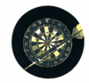 Darts 2in Black/Gold Hologram Mylar Insert Darts 2in Black/Gold Hologram Mylar Insert