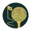 Golf 2in Black/Gold Hologram Mylar Insert Golf 2in Black/Gold Hologram Mylar Insert
