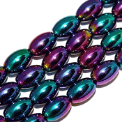 Magnetic Hematite Beads: Rainbow Oval (5x8mm) Magnetic Hematite Beads: Rainbow Oval (5x8mm)