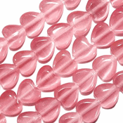 Pink Heart Fiber Optic Cats Eye Beads (6mm) Pink Heart Fiber Optic Cats Eye Beads (6mm)