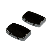 Hematite Beads: Double Hole Flat Barrel Spacer Bead (13x9x4mm) Hematite Beads: Double Hole Flat Barrel Spacer Bead (13x9x4mm)