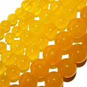 Yellow Round Jade Beads (6mm) Yellow Round Jade Beads (6mm)