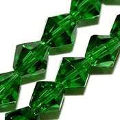 Emerald Green Bicone Glass Beads Emerald Green Bicone Glass Beads