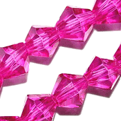Fuchsia Bicone Glass Beads Fuchsia Bicone Glass Beads