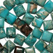 Impression Jasper Beads: Square, Double Strand Impression Jasper Beads: Square, Double Strand