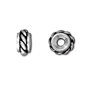 Antiqued Pewter Twist Spacer Beads Antiqued Pewter Twist Spacer Beads