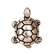 Antiqued Pewter Turtle Bead Antiqued Pewter Turtle Bead