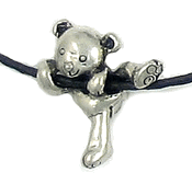 Antiqued Pewter Teddy Bear Line Hugger Antiqued Pewter Teddy Bear Line Hugger