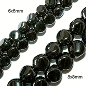 Magnetic Hematite Beads: Twist Nuggets (8mm) Magnetic Hematite Beads: Twist Nuggets (8mm)