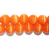 Orange Fiber Optic Cats Eye Beads (6mm) Orange Fiber Optic Cats Eye Beads (6mm)