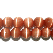Cinnamon Brown Cats Eye Beads (6mm) Cinnamon Brown Cats Eye Beads (6mm)