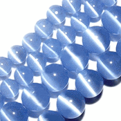 Periwinkle Blue Cats Eye Beads (6mm) Periwinkle Blue Cats Eye Beads (6mm)