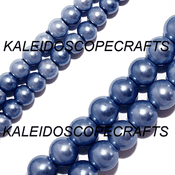 Magnetic Hematite Beads: Periwinkle Blue Rounds Magnetic Hematite Beads: Periwinkle Blue Rounds