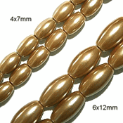 Magnetic Hematite Beads: Pearlized Gold Oval Magnetic Hematite Beads: Pearlized Gold Oval