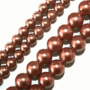Magnetic Hematite Beads: Pearl Copper Color Magnetic Hematite Beads: Pearl Copper Color
