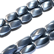 Magnetic Hematite Beads: Pearl Blue Twist Magnetic Hematite Beads: Pearl Blue Twist