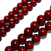 Magnetic Hematite Beads: High Power Dark Red Pearl Magnetic Hematite Beads: High Power Dark Red Pearl