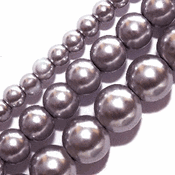 Magnetic Hematite: High Power Pearl Lavender Round Beads Magnetic Hematite: High Power Pearl Lavender Round Beads