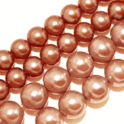 Light Coffee Brown Glass Pearl Beads Light Coffee Brown Glass Pearl Beads
