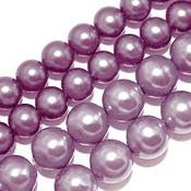 Lavender Purple Glass Pearl Beads Lavender Purple Glass Pearl Beads