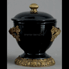 REPRODUCTION EBONY PORCELAIN & BRONZE ORMOLU REPRODUCTION EBONY PORCELAIN & BRONZE ORMOLU