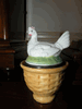 ANTIQUE STAFFORDSHIRE TRINKET FAIRING BOX HEN ON NEST EGG CUP CANDY CO ANTIQUE STAFFORDSHIRE TRINKET FAIRING BOX HEN ON NEST EGG CUP CANDY CO