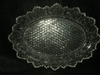 ANTIQUE EAPG MAPLE LEAF & DIAMOND GLASS BREAD TRAY BY GILLINDER ANTIQUE EAPG MAPLE LEAF & DIAMOND GLASS BREAD TRAY BY GILLINDER