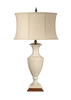 WILDWOOD LAMPS 9459 URN WITH CREAM LAMP PORCELAIN WILDWOOD LAMPS 9459 URN WITH CREAM LAMP PORCELAIN