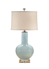 WILDWOOD LAMPS 13115 BOTTLE BLUE LAMP PORCELAIN WILDWOOD LAMPS 13115 BOTTLE BLUE LAMP PORCELAIN
