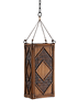 WILDWOOD LAMPS 23168 BAMBOO PANEL LANTERN HANGING RATTAN WILDWOOD LAMPS 23168 BAMBOO PANEL LANTERN HANGING RATTAN