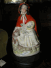 ANTIQUE STAFFORDSHIRE RED RIDING HOOD FIGURINE LAMP ANTIQUE STAFFORDSHIRE RED RIDING HOOD FIGURINE LAMP