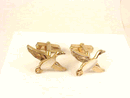 Vintage, Bird Duck in Flight in a Mother of Pearl and Gold Clad Setting, Cuff Links Vintage, Bird Duck in Flight in a Mother of Pearl and Gold Clad Setting, Cuff Links
