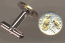 British Virgin Islands and Trinidad & TobagoOne Cent Coin "Green-throated Caribbean & Antilllean Crested, 24KT Gold Clad, Hummingbird" Cufflinks British Virgin Islands and Trinidad & TobagoOne Cent Coin "Green-throated Caribbean & Antilllean Crested, 24KT Gold Clad, Hummingbird" Cufflinks