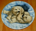 1990 Plate Polar Bear Cubs Series Name Beauty of Polar Wildlife 1990 Plate Polar Bear Cubs Series Name Beauty of Polar Wildlife