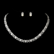 Antique Silver Clear Necklace 8104 & Earrings 9084 ***Discontinued*** Antique Silver Clear Necklace 8104 & Earrings 9084 ***Discontinued***