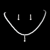 Children's Necklace Earing Set NE 5425 Silver White Children's Necklace Earing Set NE 5425 Silver White