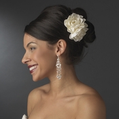 Garden Rose Cluster Flower Hair Clip 419 Cream, Ivory or White Garden Rose Cluster Flower Hair Clip 419 Cream, Ivory or White
