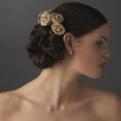 Charming Chocolate Flower Bridal Hair Comb 4647 Charming Chocolate Flower Bridal Hair Comb 4647
