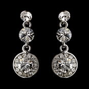 Silver Clear Swarovski Crystal Earring Set 1263 Silver Clear Swarovski Crystal Earring Set 1263